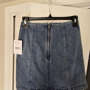 Free People Blue Denim Skirt